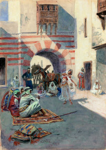 Charles M. Russell - Street Scene in Arabia, 1908