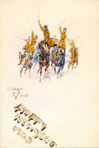 Charles M. Russell - The Cossacks; New Year Greeting, 1903