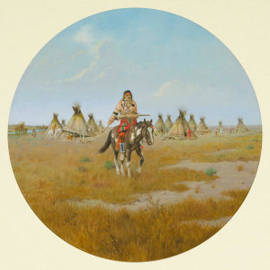 Charles M. Russell - Indian Camp, c.1895