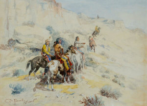 Charles M. Russell - Indian Hunting Party, 1898