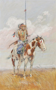 Charles M. Russell - Pawnee Chief, 1907