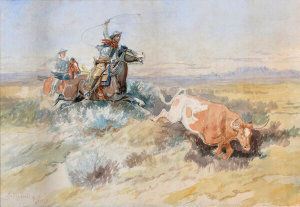 Charles M. Russell - Cowboys from the Circle Diamond, 1897