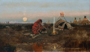Charles M. Russell - Grubpile [The Evening Pipe], 1890