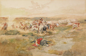 Charles M. Russell - Breaking Up the Ring, 1900