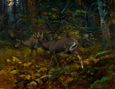 Charles M. Russell - Deer in the Forest, 1913