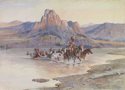 Charles M. Russell - Return of the Horse Thieves, 1900