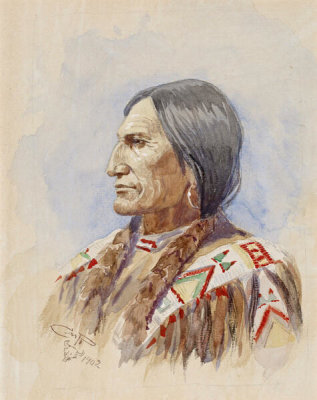 Charles M. Russell - Indian Chief, 1902