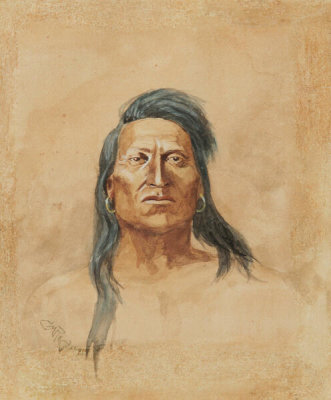 Charles M. Russell - Bear Claw [Chief Bear Claw], ca. 1900
