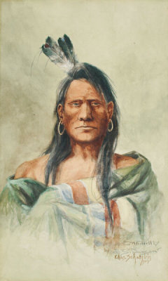 Charles M. Russell, E.S. Paxson, and Charles Schatzlein - Indian Head, 1904
