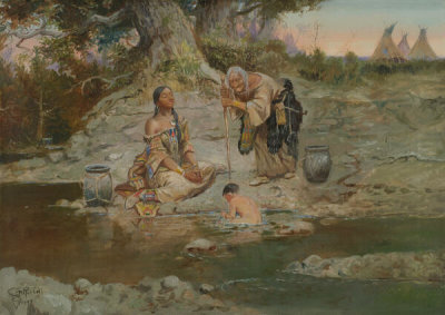 Charles M. Russell - Three Generations, 1897