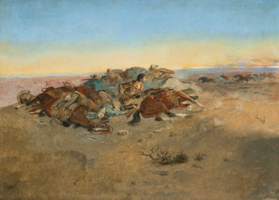 Charles M. Russell - Caught in the Circle, ca. 1892