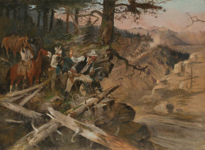 Charles M. Russell - The Ambush [The Road Agents], 1896