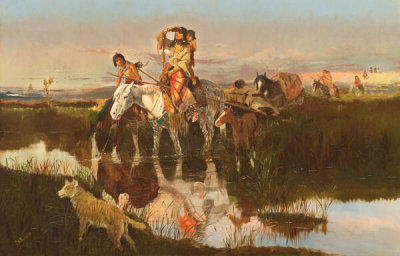 Charles M. Russell - Bringing Up the Trail, 1895