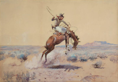 Charles M. Russell - A Bad One, 1912
